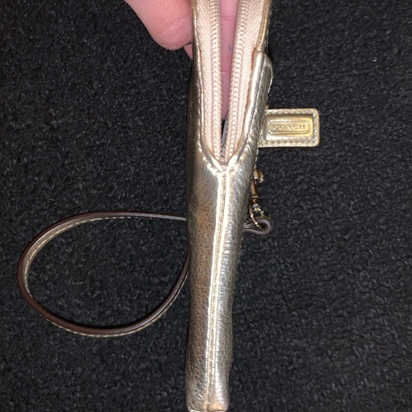 Coach Silver/Gold Wristlet Wallet - Picture 6 of 9